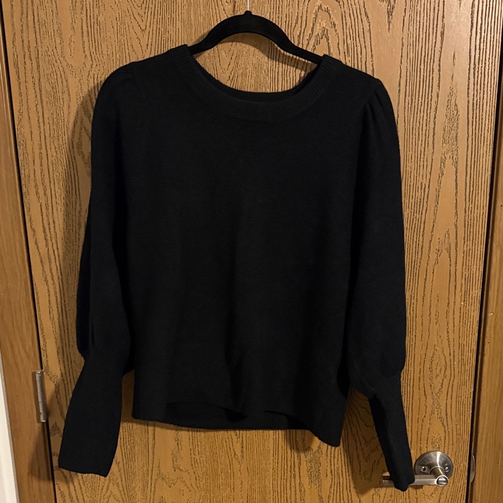 CeCe Elegant Black Knit Top